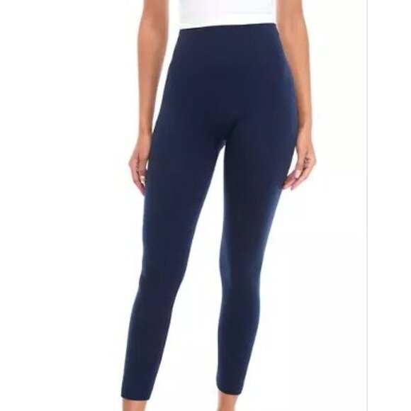 Wonderly Fleece Lined Leggings Womens M Navy Blue Pull On Soft Cozy Layer - Picture 1 of 11